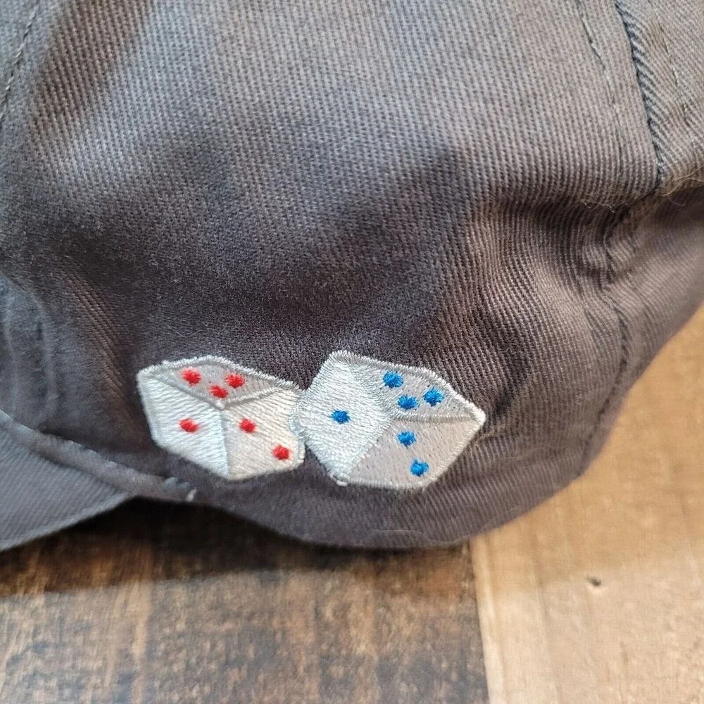 Carnival Players Club Gambling Dice Gray Adjustable Cap Hat‎